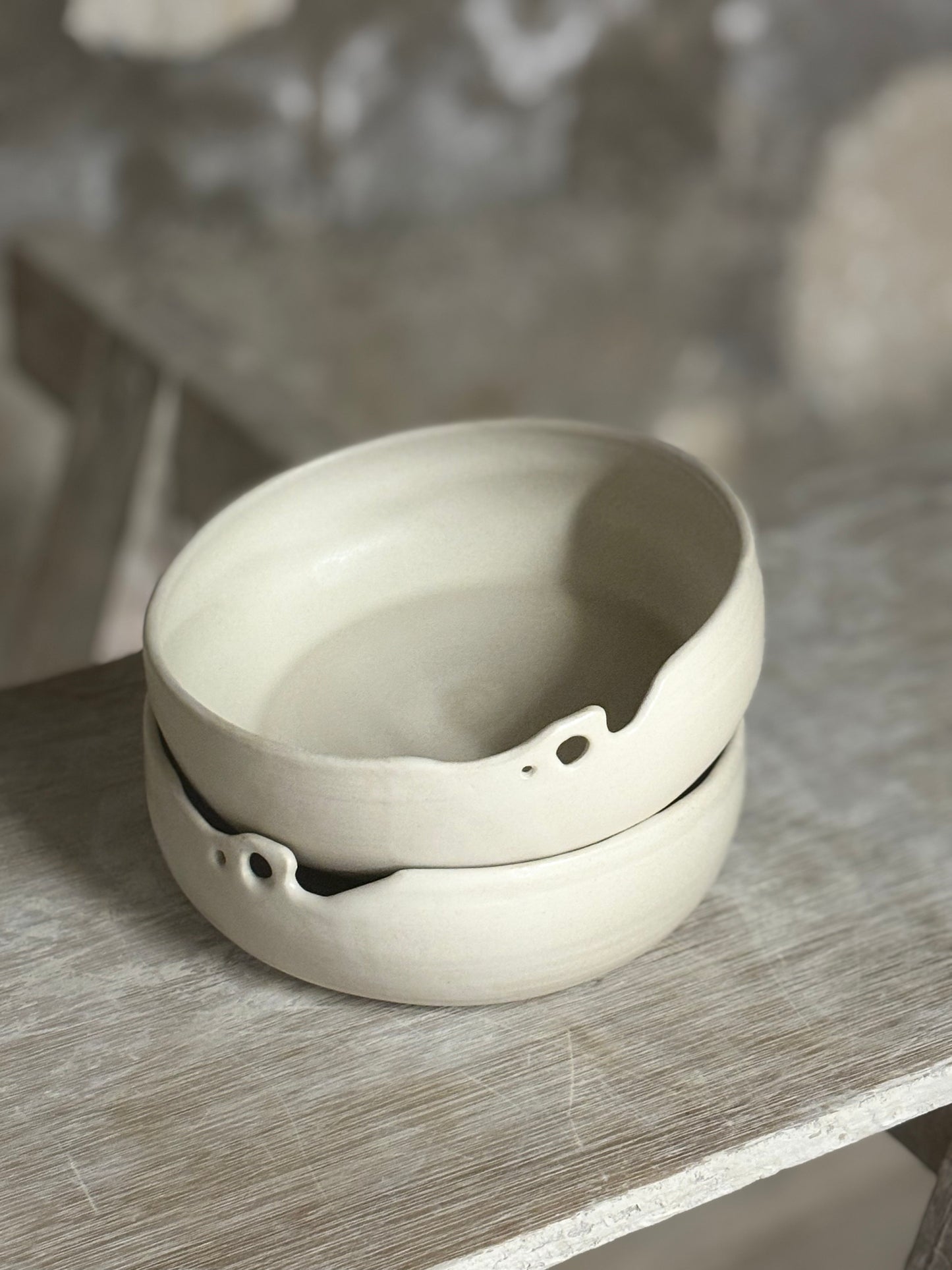 Assiette creuse écume